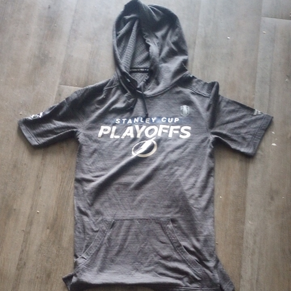 Fanatics Gray Playoffs Hoodie Sweatshirt